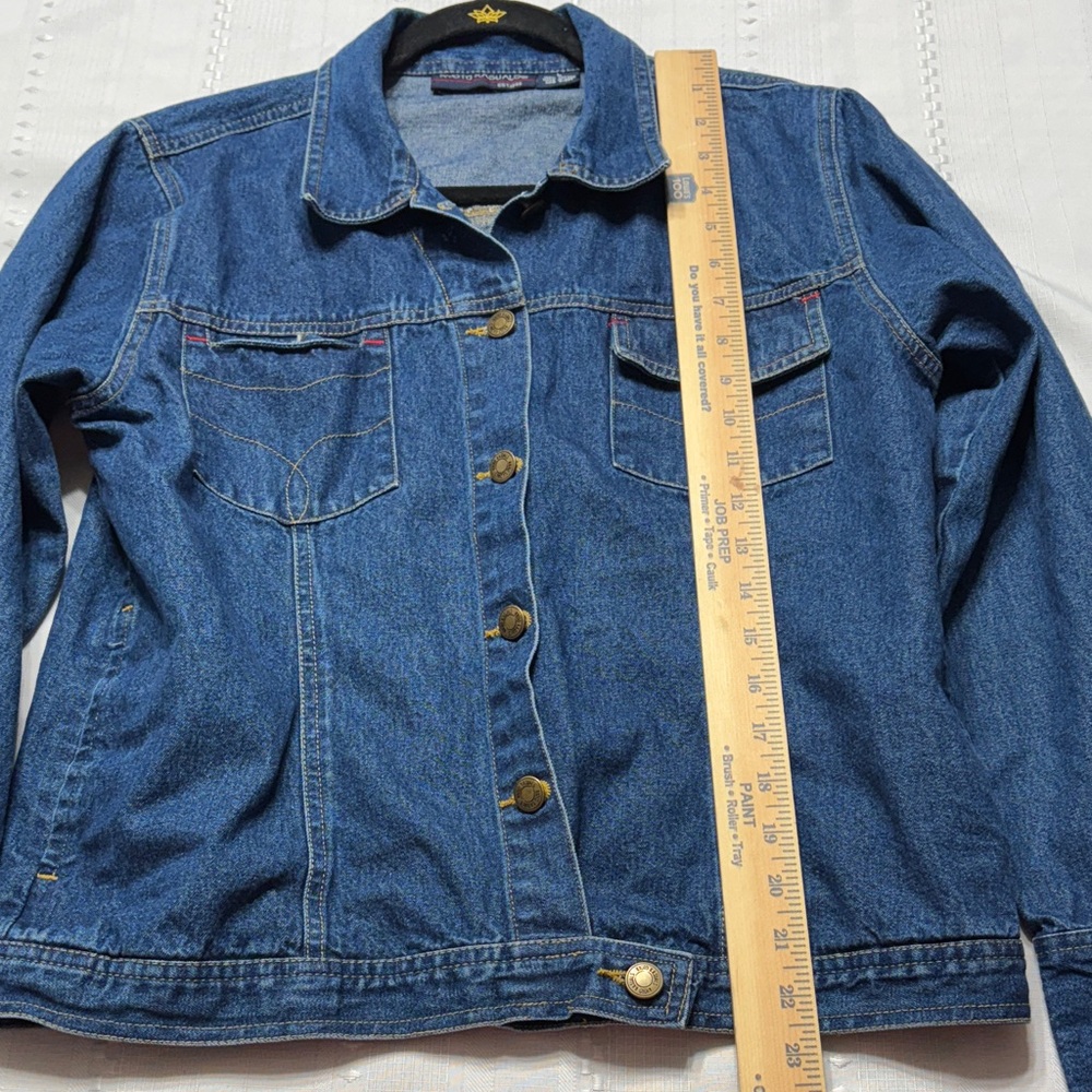 Vintage Kyoto Kasuals Jean Jacket Womens Western Blue Chore Coat -Size Large - Picture 2 of 6